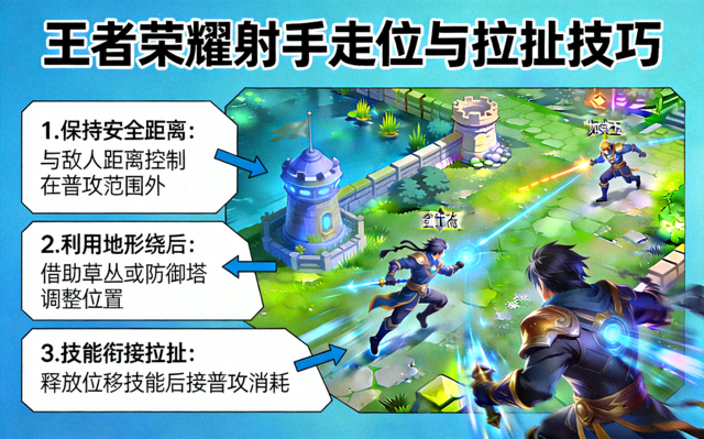 王者荣耀射手走位与拉扯技巧实战教学画面